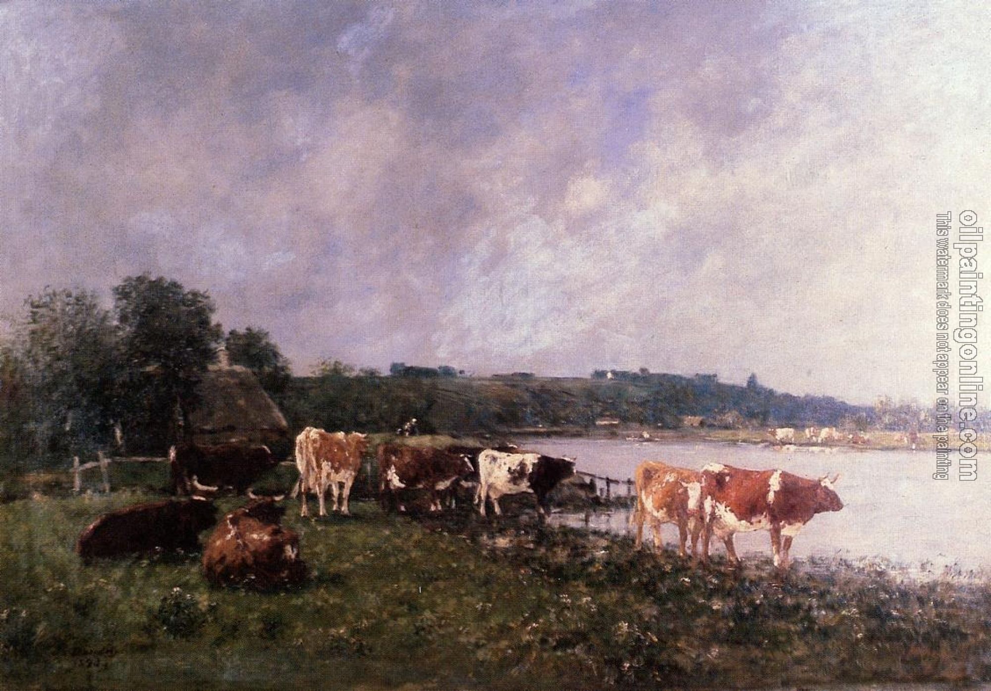 Boudin, Eugene - Cows on the Banks of the Touques